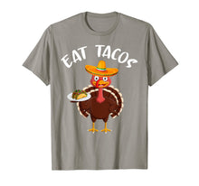 Load image into Gallery viewer, Turkey Eat Tacos Funny Mexican Sombrero Thanksgiving Xmas T-Shirt