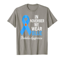 Load image into Gallery viewer, In November We Wear Blue Diabetes Awareness Blue Ribbon T1D T-Shirt