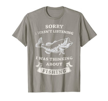 Load image into Gallery viewer, i was thinking about Fishing Gift Funny Distressed Classic T-Shirt