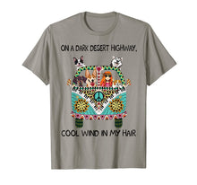 Load image into Gallery viewer, In Hair On Dark Highway A Desert Corgi Cool Wind Hippie Dog T-Shirt