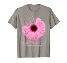Load image into Gallery viewer, Breast Cancer Awareness Faith Hope Love Daisy Pink flower T-Shirt