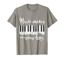 Load image into Gallery viewer, Music Makes Everything Better Loves Piano Gift T-Shirt-5702399