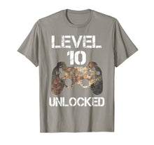 Load image into Gallery viewer, Level 10 Unlocked Boys 10th Birthday 10 Year Old Gamer Gift T-Shirt