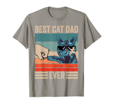 Load image into Gallery viewer, Vintage Best Cat Dad Ever Bump Fist father's day Gifts T-Shirt-339323