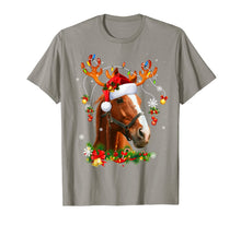 Load image into Gallery viewer, Horse Christmas Reindeer Lights Funny Horse Xmas Gift T-Shirt