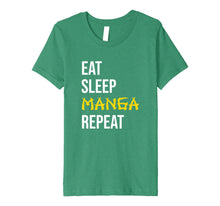 Load image into Gallery viewer, Eat Sleep Manga Repeat TShirt Anime Lover Gift