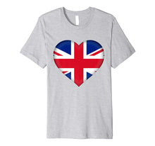 Load image into Gallery viewer, I Love United Kingdom UK T-Shirt | British Flag Heart Outfit
