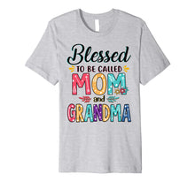 Load image into Gallery viewer, Blessed To Be Called Mom And Grandma Flower T-Shirt Premium T-Shirt