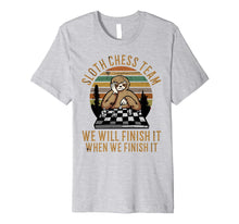 Load image into Gallery viewer, Distressed Sloth Chess Team Funny Slow Chess Players gift Premium T-Shirt