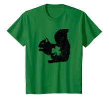 Load image into Gallery viewer, Squirrel Shamrock Green T-Shirt St Patrick's Day Gift