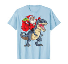 Load image into Gallery viewer, Santa Riding Dinosaur T rex Christmas Gifts Boys Men Xmas T-Shirt