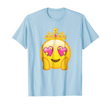 Load image into Gallery viewer, Emoticon Queen Emoji Funny Princess Crown Heart Eyes T-Shirt