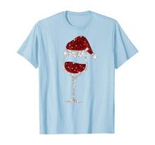Load image into Gallery viewer, Wine Glasses Santa Hat Christmas Wine Lover T-Shirt