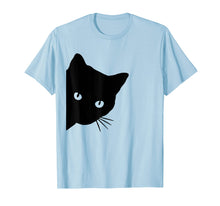 Load image into Gallery viewer, Black Cat Face Watching Funny Cat T-Shirt Gift for Cat Lover
