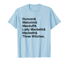 Load image into Gallery viewer, Shakespeare Macbeth Character List T-Shirt