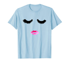 Load image into Gallery viewer, Funny Eyelash and Pink Lips T-shirt, Gift for Girls, Women
