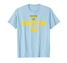 Load image into Gallery viewer, Sweden Soccer Jersey Swedish Flag Sverige Ice Hockey T-Shirt