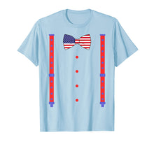 Load image into Gallery viewer, 4th Of July Bow Tie & Suspenders Americann Flag T shirt