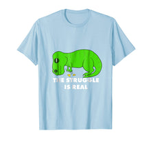 Load image into Gallery viewer, Funny T Rex T Shirt - The Struggle is Real T-Rex Tee