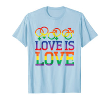 Load image into Gallery viewer, Love Is Love Rainbow t-shirt - Gay Lesbian Pride Shirts