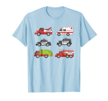 Load image into Gallery viewer, Kids Fire Truck Ambulance Garbage Truck Police Car T-Shirt