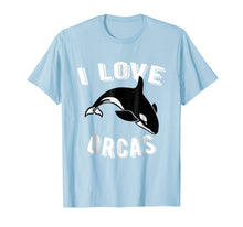 Load image into Gallery viewer, Orcas Rescue I Love Orcas Killer Whale Activist Tshirt