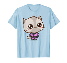 Load image into Gallery viewer, Funny cat bjj brazilian jiu jitsu black belt kawaii t shirt
