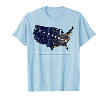 Load image into Gallery viewer, Total Solar Eclipse Map Tshirt of the USA 8/21/2017