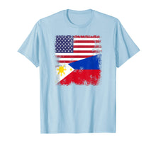 Load image into Gallery viewer, Half Filipino Flag T-Shirt | Vintage Philippines USA Gift