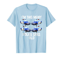 Load image into Gallery viewer, Birthday Shirt For Boys 4 I'm This Many Police Cars Old