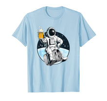 Load image into Gallery viewer, Beer Drinking Astronaut T-Shirt - Funny Lager Alcohol Tee