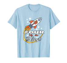Load image into Gallery viewer, Kids 4 Year Old Space Gift Shirt Birthday Astronaut Rocket