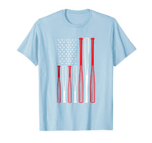 Load image into Gallery viewer, 4th July Baseball Distressed USA Flag Patriotic Tshirt