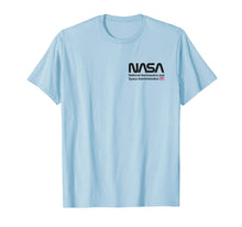 Load image into Gallery viewer, NASA Shirt, Worm Logo Insignia Symbol USA US Flag Graphic T-Shirt