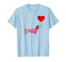 Load image into Gallery viewer, Valentines Weiner Daschund T-shirt Doxie in Dog Dress-1052127