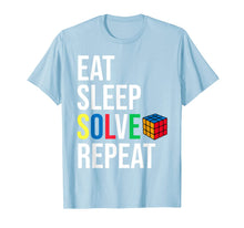 Load image into Gallery viewer, Eat Sleep Solve Repeat Rubik Cube T-shirt Humor Parody Funny T-Shirt-157870