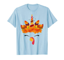 Load image into Gallery viewer, Unicorn Turkey Face Thanksgiving Outfit Autumn For Girl Kids T-Shirt