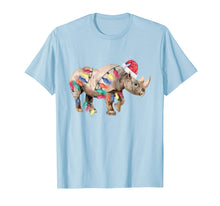 Load image into Gallery viewer, Santa Rhino Christmas Lights Rhino Lover Christmas Gift T-Shirt