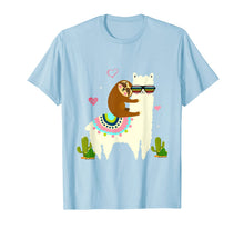 Load image into Gallery viewer, Sloth riding llama Funny Gift for Kids Girls Women T shirt-504050