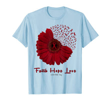 Load image into Gallery viewer, Faith Hope Love World Aids Day Awareness Flower Red Ribbon T-Shirt