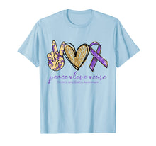 Load image into Gallery viewer, Peace - Love - Cure Crohn and Colitis Awareness Gift T-Shirt-1179952
