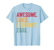 Load image into Gallery viewer, 20 Years Old Awesome Since February 2000 20th Birthday Gift T-Shirt-1129614