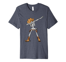 Load image into Gallery viewer, Dabbing Skeleton T Shirt Kids Cowboy Hat Halloween Funny Dab