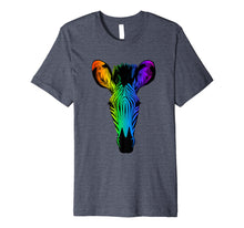 Load image into Gallery viewer, Beautiful Zebra Face Animal T Shirt Colorful Zebra Tee