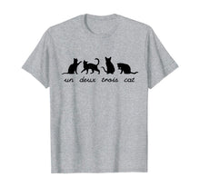 Load image into Gallery viewer, Un Deux Trois Cat Cute Funny French Pun Cat Lovers Gift T-Shirt