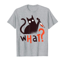 Load image into Gallery viewer, Funny Killer Cat With Knife Halloween Costume Men Women Gift T-Shirt