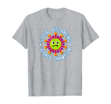 Load image into Gallery viewer, Social Distancing World Champion Funny Introvert Virus T-Shirt-88656