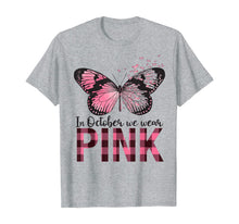 Load image into Gallery viewer, In October We Wear Pink - Breast Cancer Awareness Butterfly T-Shirt