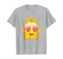 Load image into Gallery viewer, Emoticon Queen Emoji Funny Princess Crown Heart Eyes T-Shirt