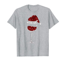 Load image into Gallery viewer, Wine Glasses Santa Hat Christmas Wine Lover T-Shirt